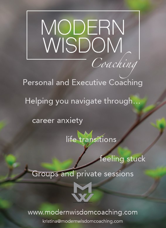 Ad for Modern Wisdom Coaching, personal & executive coaching service.